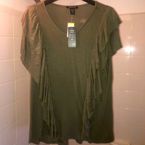 Bohemian taupe top w/flare